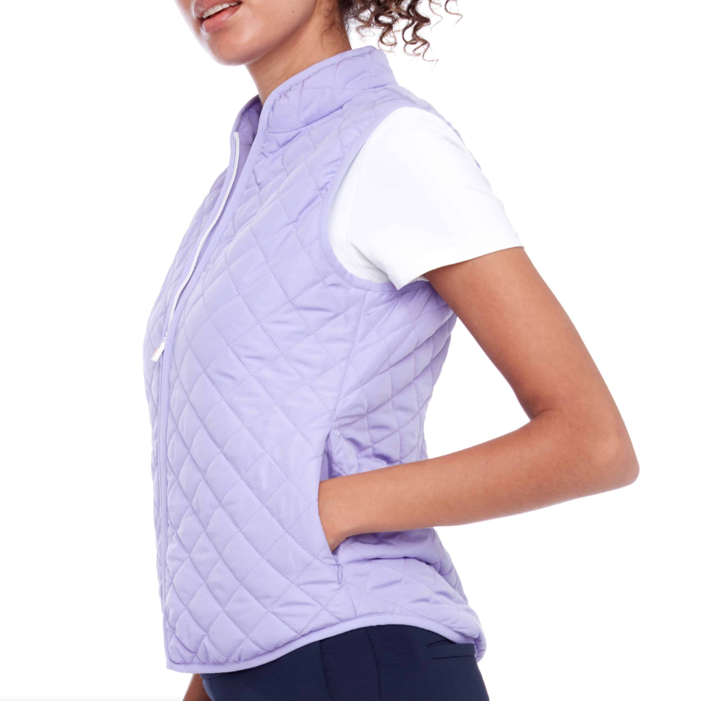 Swing Control Solid Quilted Vest - Violet