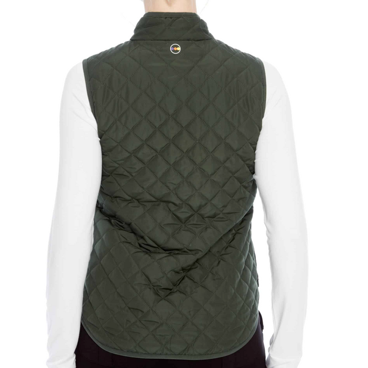 Swing Control Solid Quilted Vest - Olive