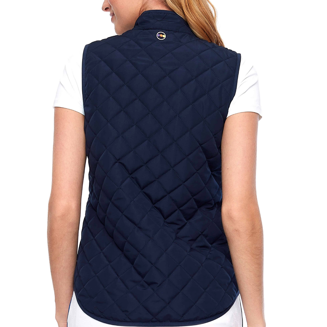 Swing Control Solid Quilted Vest - Navy