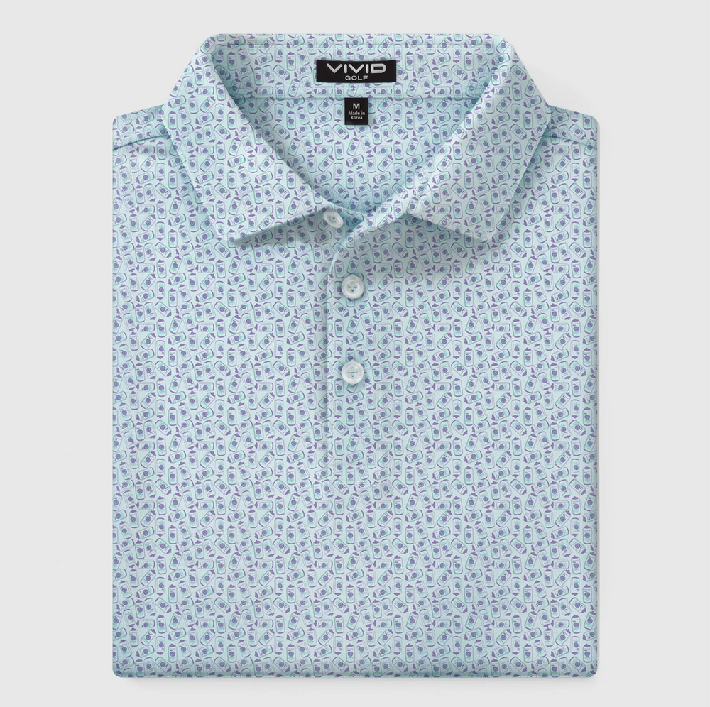 Vivid Golf Men's Polo - Seltzer - Skorzie