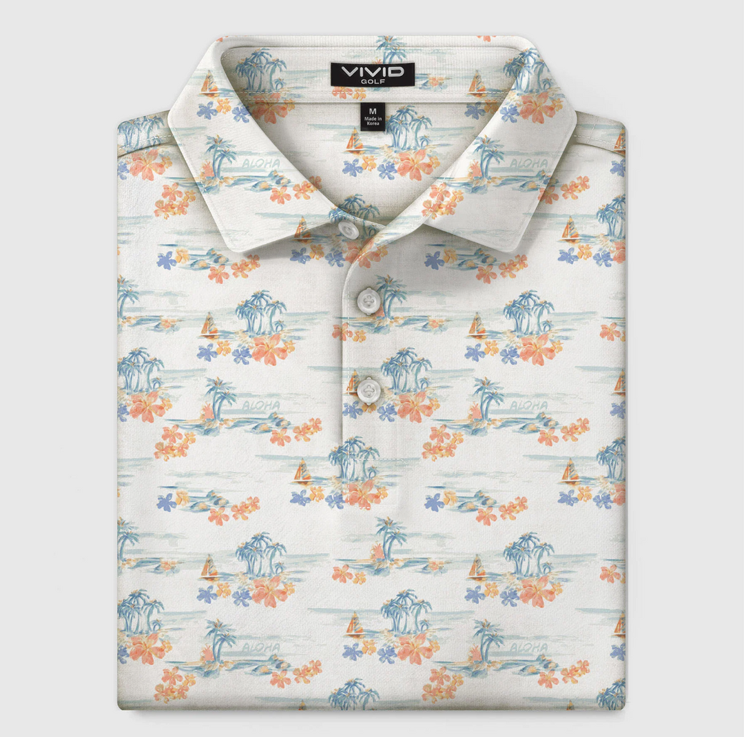 Vivid Golf Men's Polo - Aloha - Skorzie