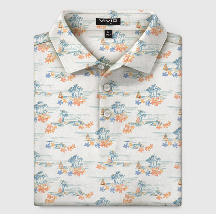 Vivid Golf Men's Polo - Aloha - Skorzie