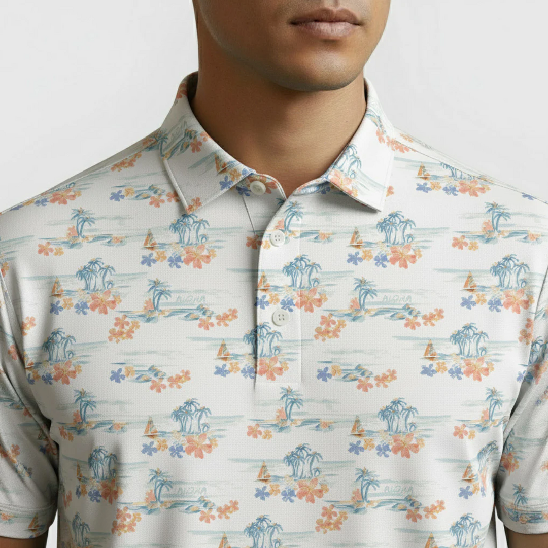 Vivid Golf Men's Polo - Aloha - Skorzie