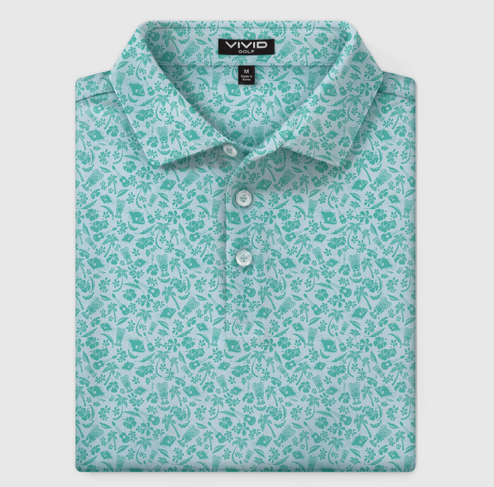Vivid Golf Men's Polo - Luau - Skorzie