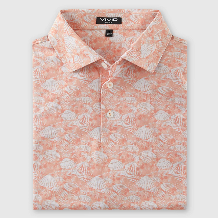 Vivid Golf Men's Polo - Scallops - Skorzie