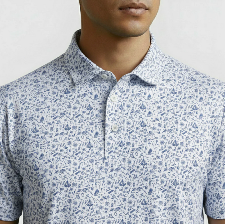 Vivid Golf Men's Polo - Wilderness - Skorzie