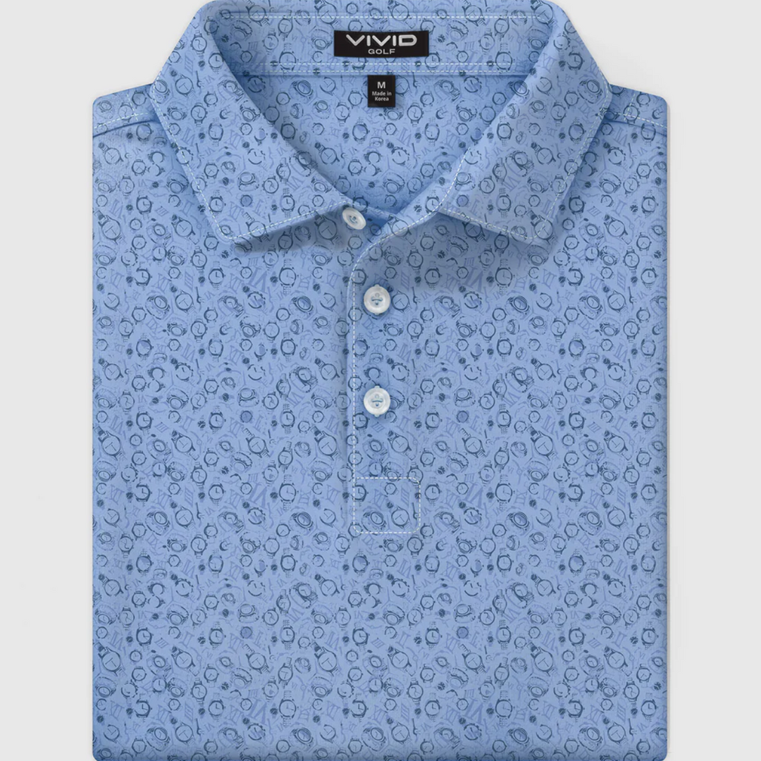 Vivid Golf Men's Polo - Timepiece - Skorzie