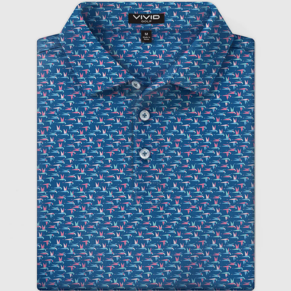 Vivid Golf Men's Polo - Macaw - Skorzie
