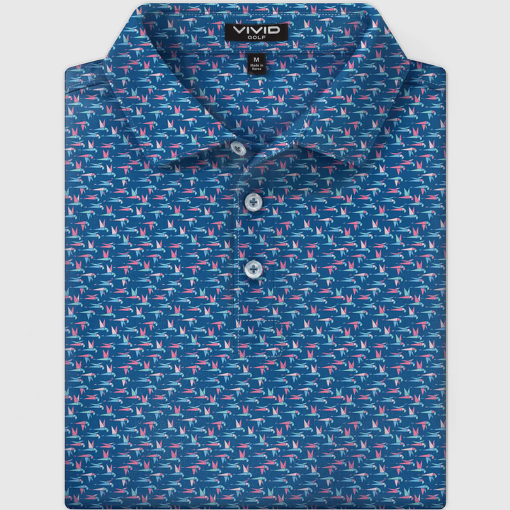 Vivid Golf Men's Polo - Macaw - Skorzie