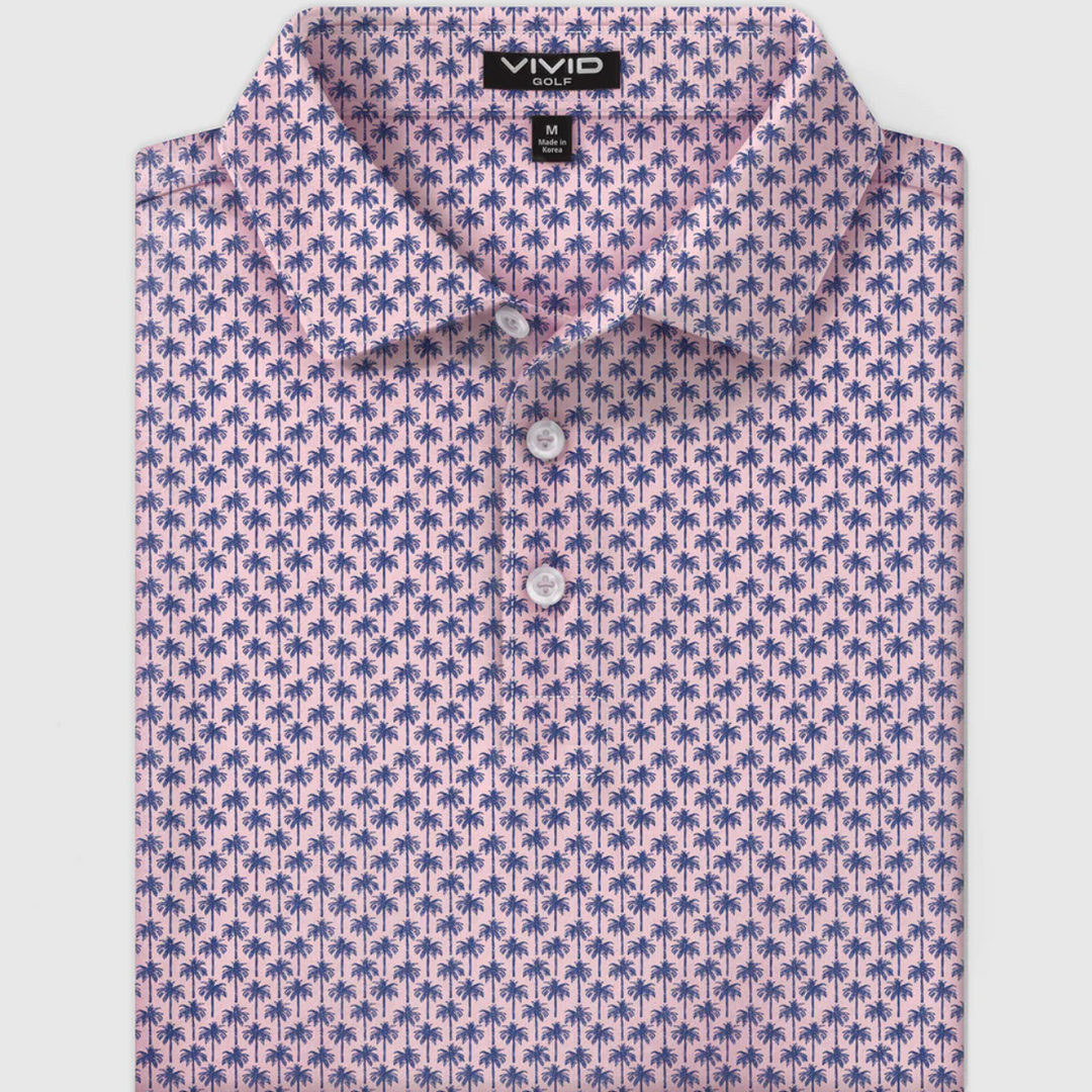 Vivid Golf Men's Polo - Royal Palm Polo - Skorzie