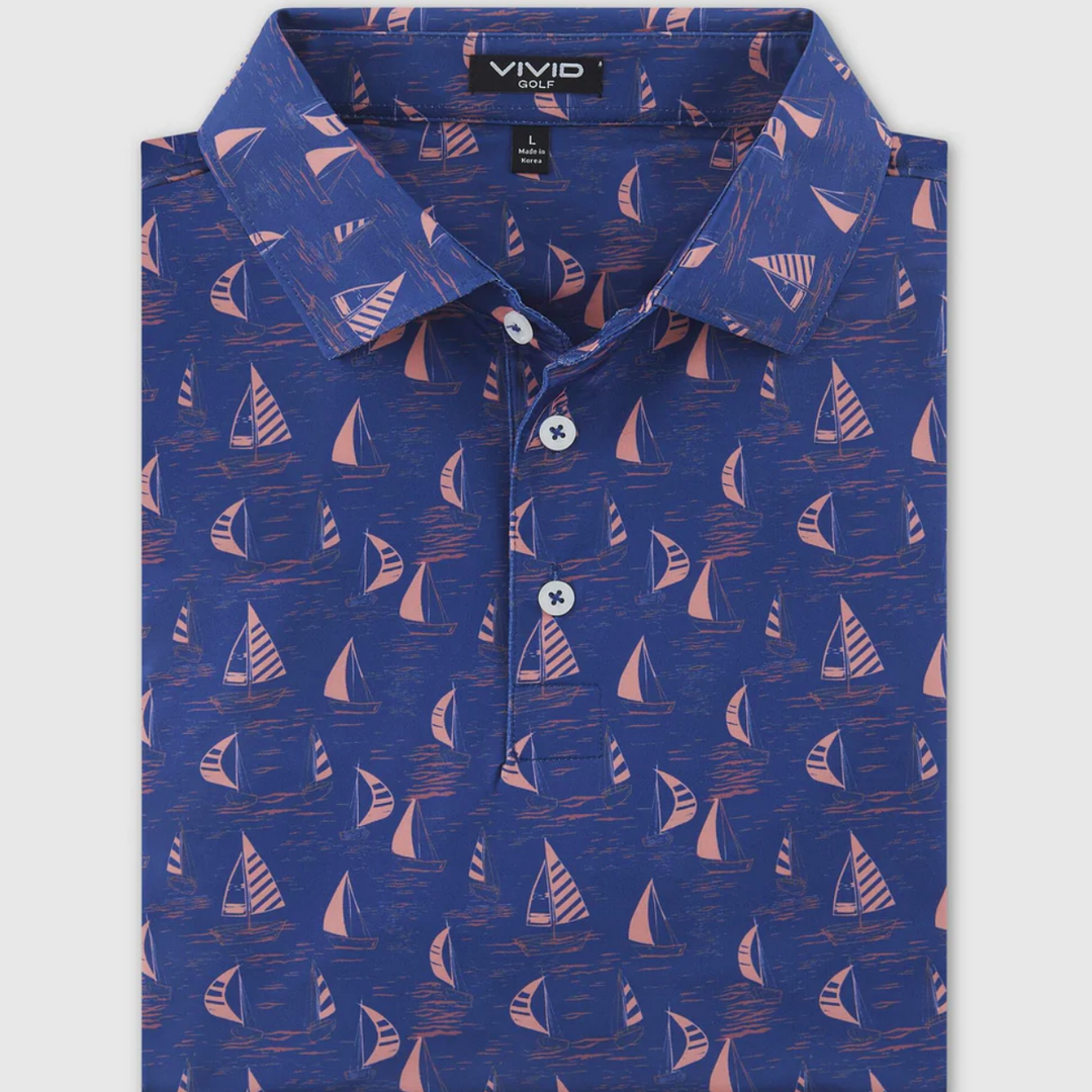 Vivid Golf Men's Polo - Harbor - Skorzie