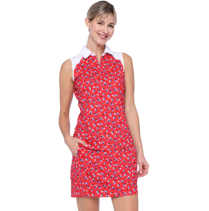 Belyn Key Kali Sleeveless - American Beauty Print