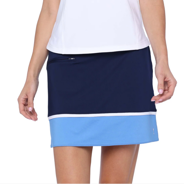 Belyn Key Contrast Banded Skort - Ink/Marine Blue