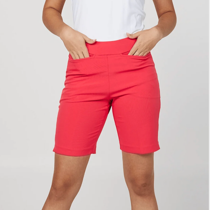 Sofibella Wild Flowers 9" Inseam Short - Berry Red