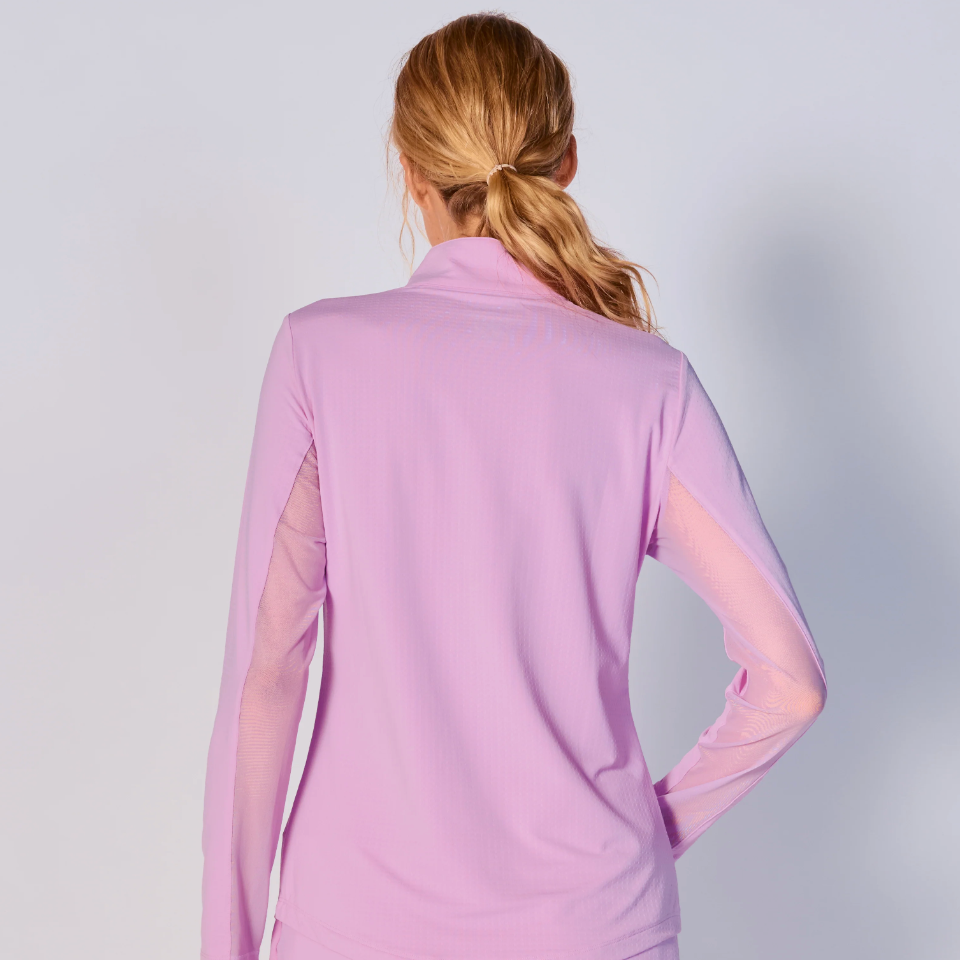 G-Lifestyle Quarter Zip Sun Protection Top - Lavender