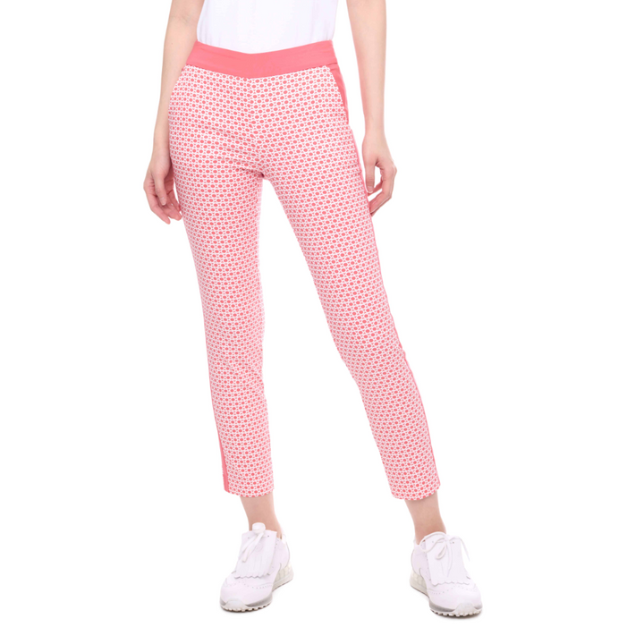 Swing Control Coral Bolts Techno Ankle-Length Pant - White Coral