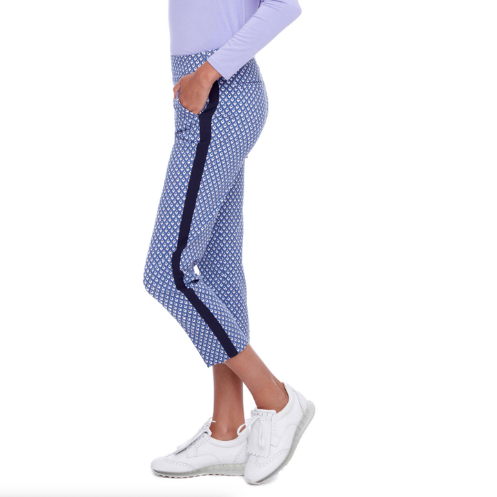 Swing Control Blue Peacock Modern Techno Ankle Pant - Blue Peacock