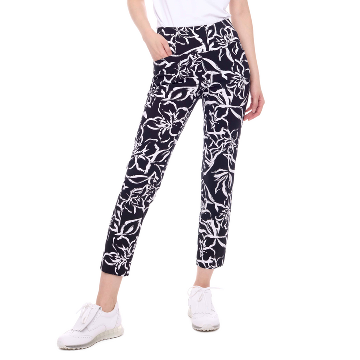 Swing Control Iris Techno Ankle Pant - Black White