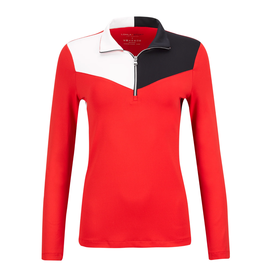 Lohla Sport The Margot Colorblock Top Red Skorzie