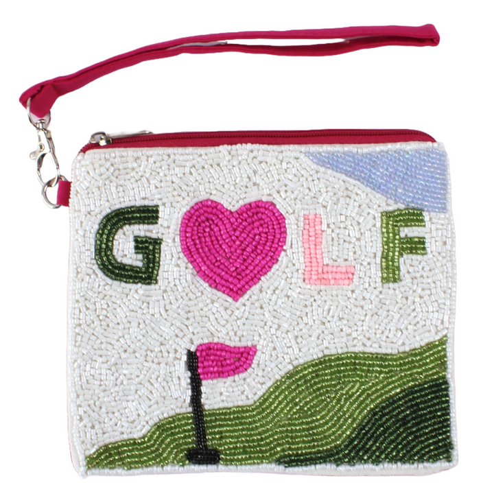 Best Of Golf America Beadie Wristlet- Heart Golf