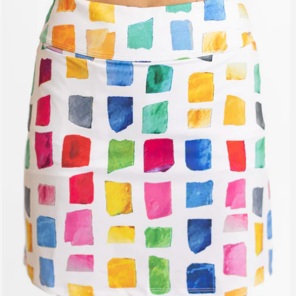 Amy Sport Marisa Pleated Skort 18"  - Mosaic - Skorzie