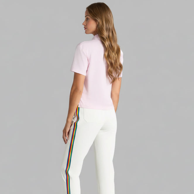 G/FORE Womens All Play Boxy Crop Short Sleeve Polo - Blush