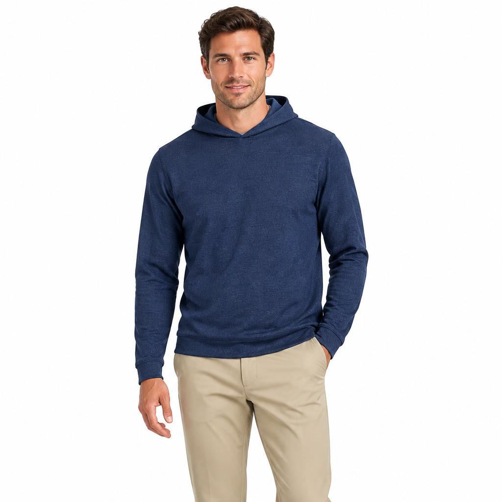 Peter Millar Men's Hoodie Ardent Air Performance Navy Size S