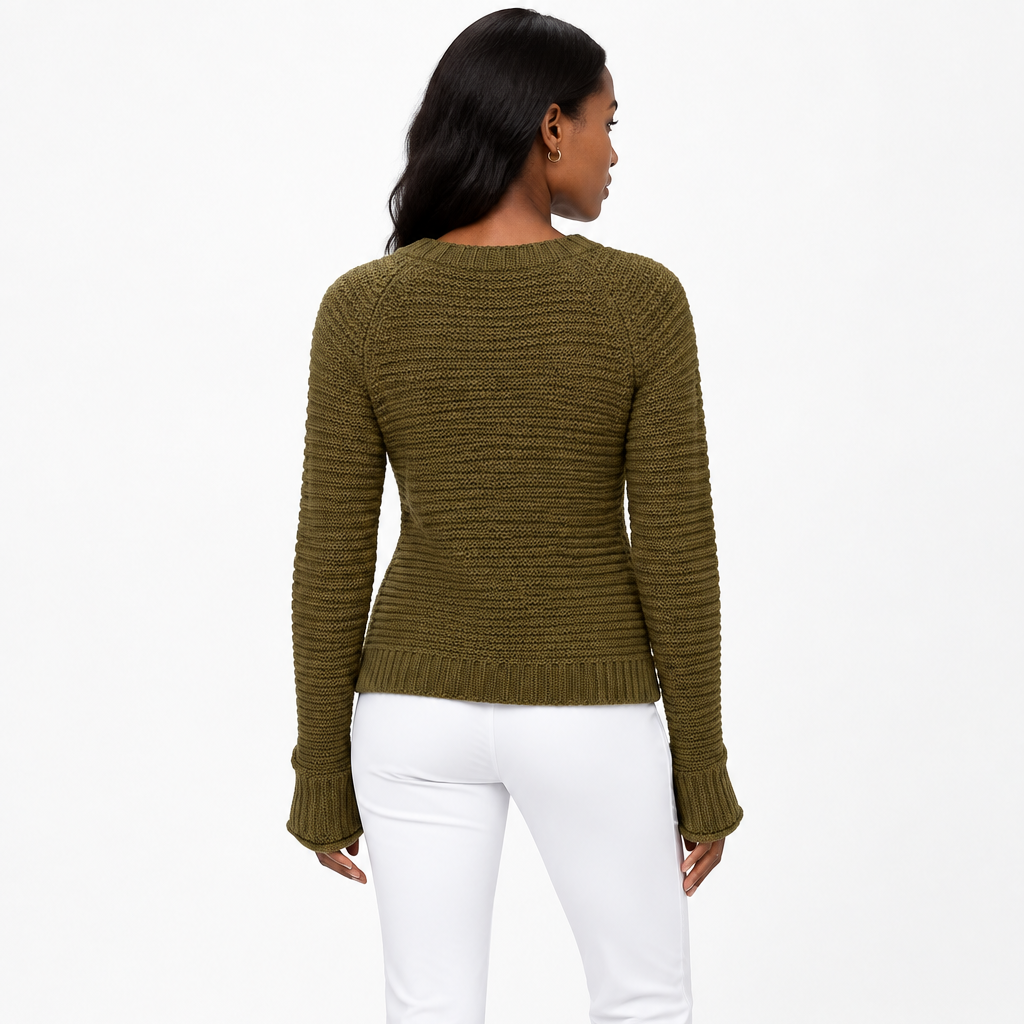 Michael Stars Women's Pullover Linda V-Neck Olive Size XS