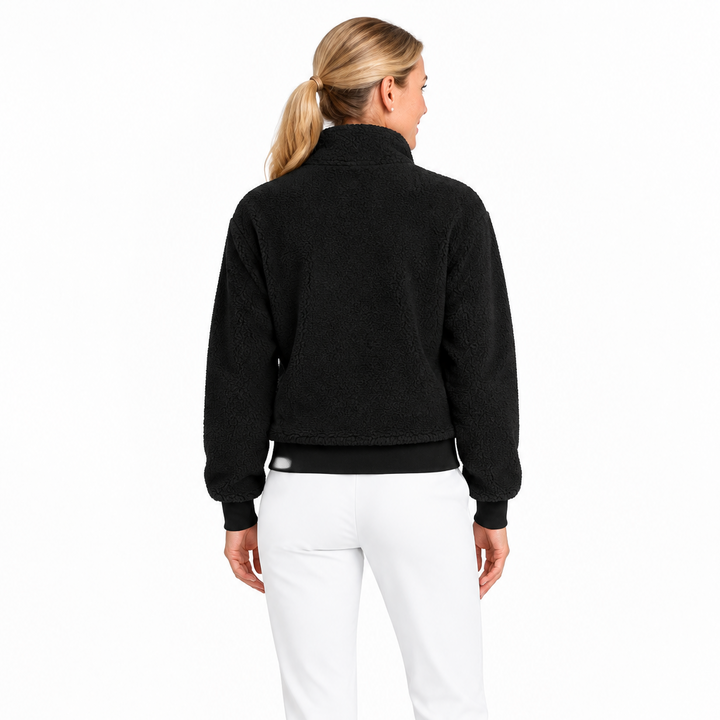 Amy Sport Women's Bomber Jacket Danni Cotton Sherpa Black Size XS