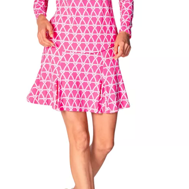 G-Lifestyle Godet Skort - Nautical Hot Pink