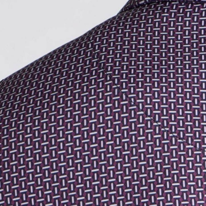 G/FORE Men's Polo Mod Geo Tech Jersey Twilight/Dark Plum Size M