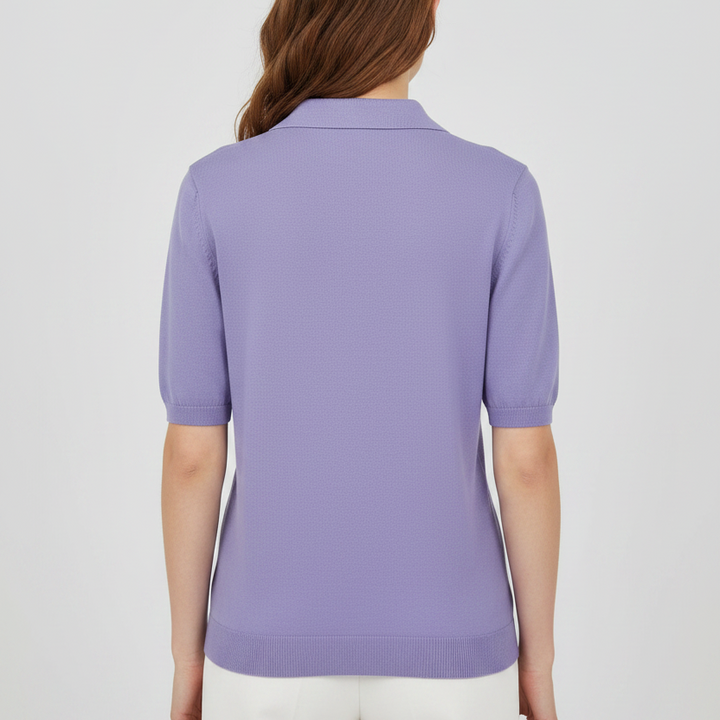 Devon Halsey Women's Sweater Cashmere Jojo Collar Lavender Size S