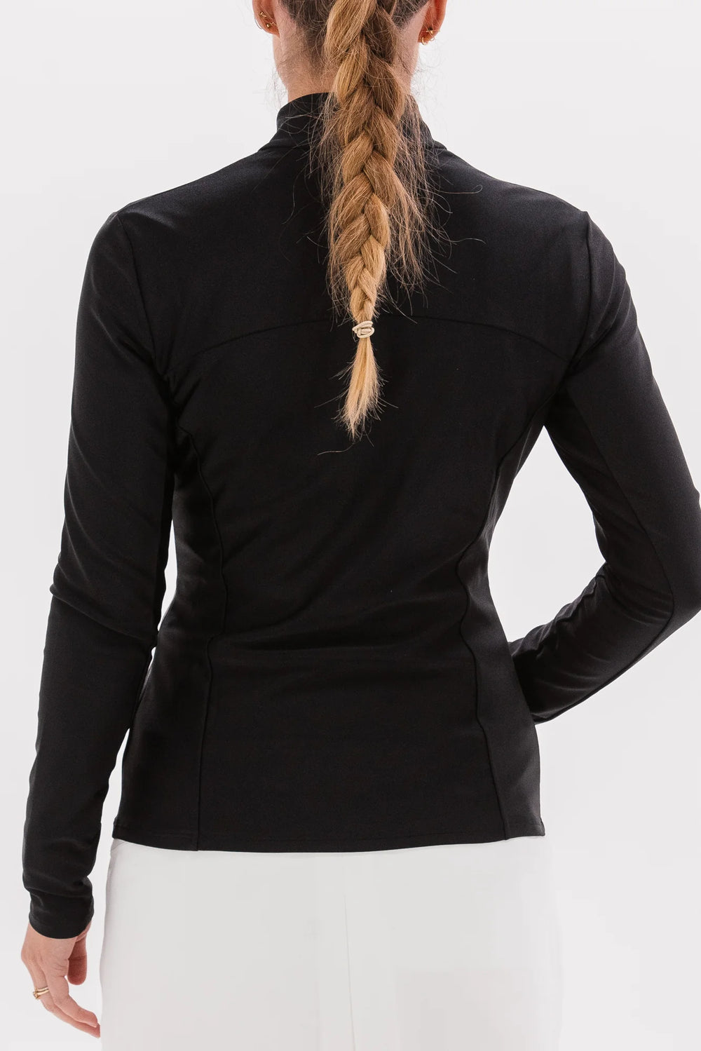 Foray Golf Shine Layering Full Zip - Black - Skorzie
