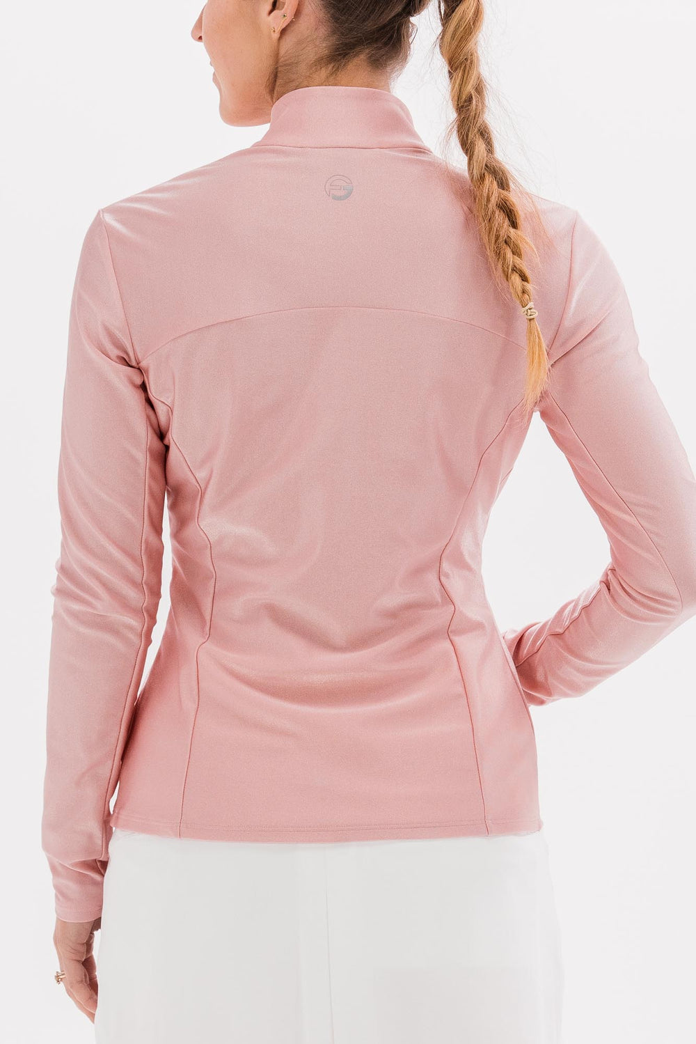 Foray Golf Shine Layering Full Zip - Pink - Skorzie