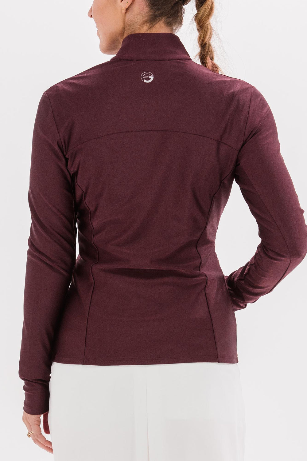 Foray Golf Shine Layering Top - Wine - Skorzie