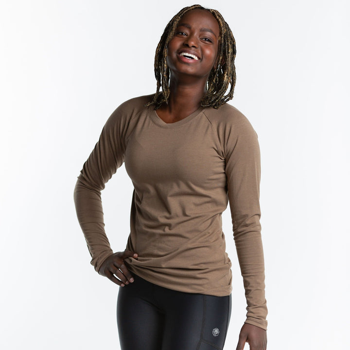 Abby Long Sleeve Tee - Cappuccino