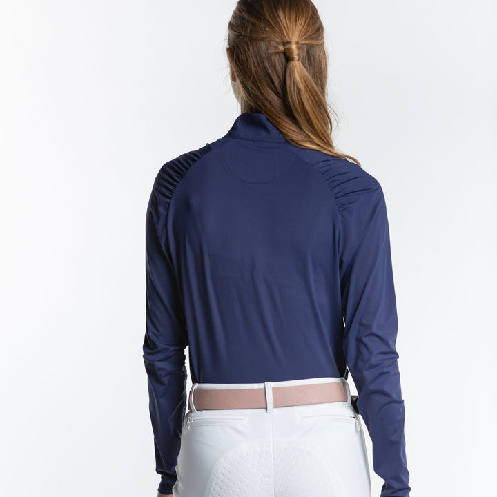 Naomi Long Sleeve Zip Top - Midnight