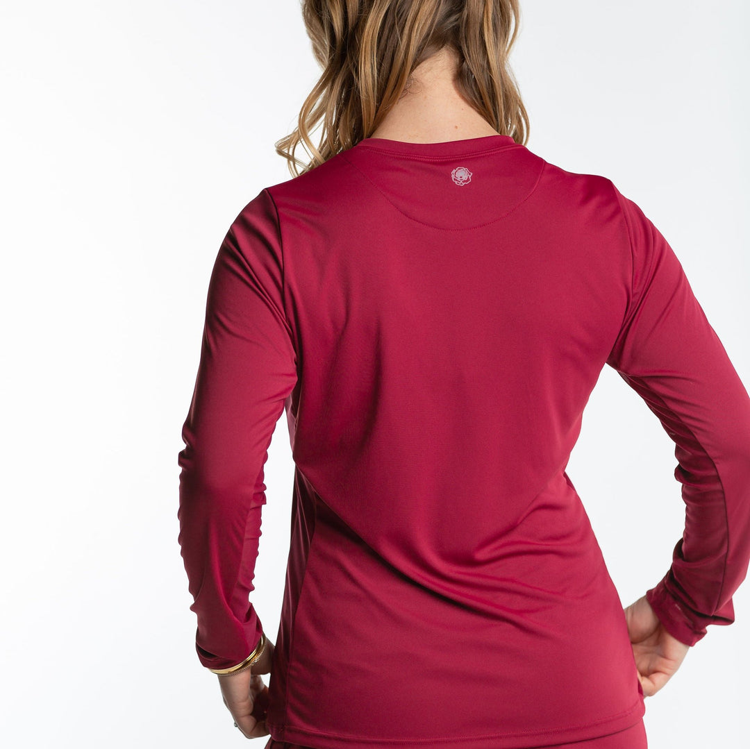 Janelle Long Sleeve Tee - Bordeaux