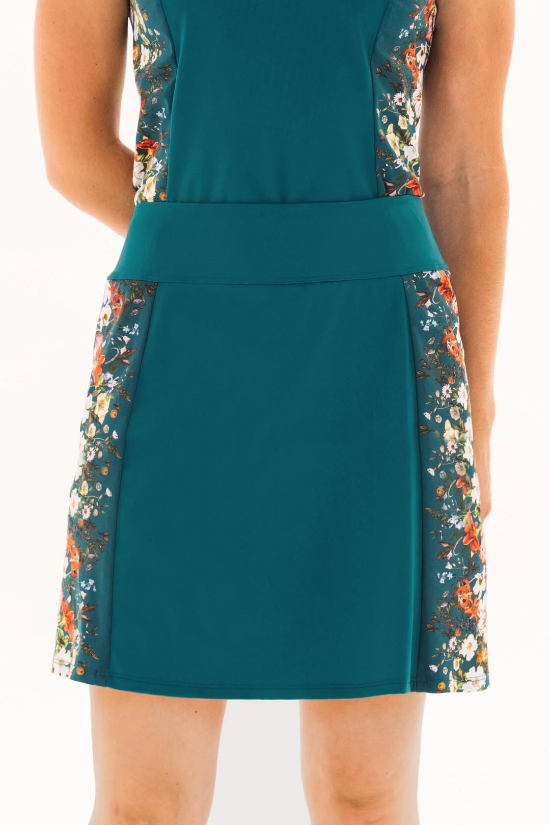Foray Golf Floral Fix 17" Tall Skirt - Blue Floral - Skorzie