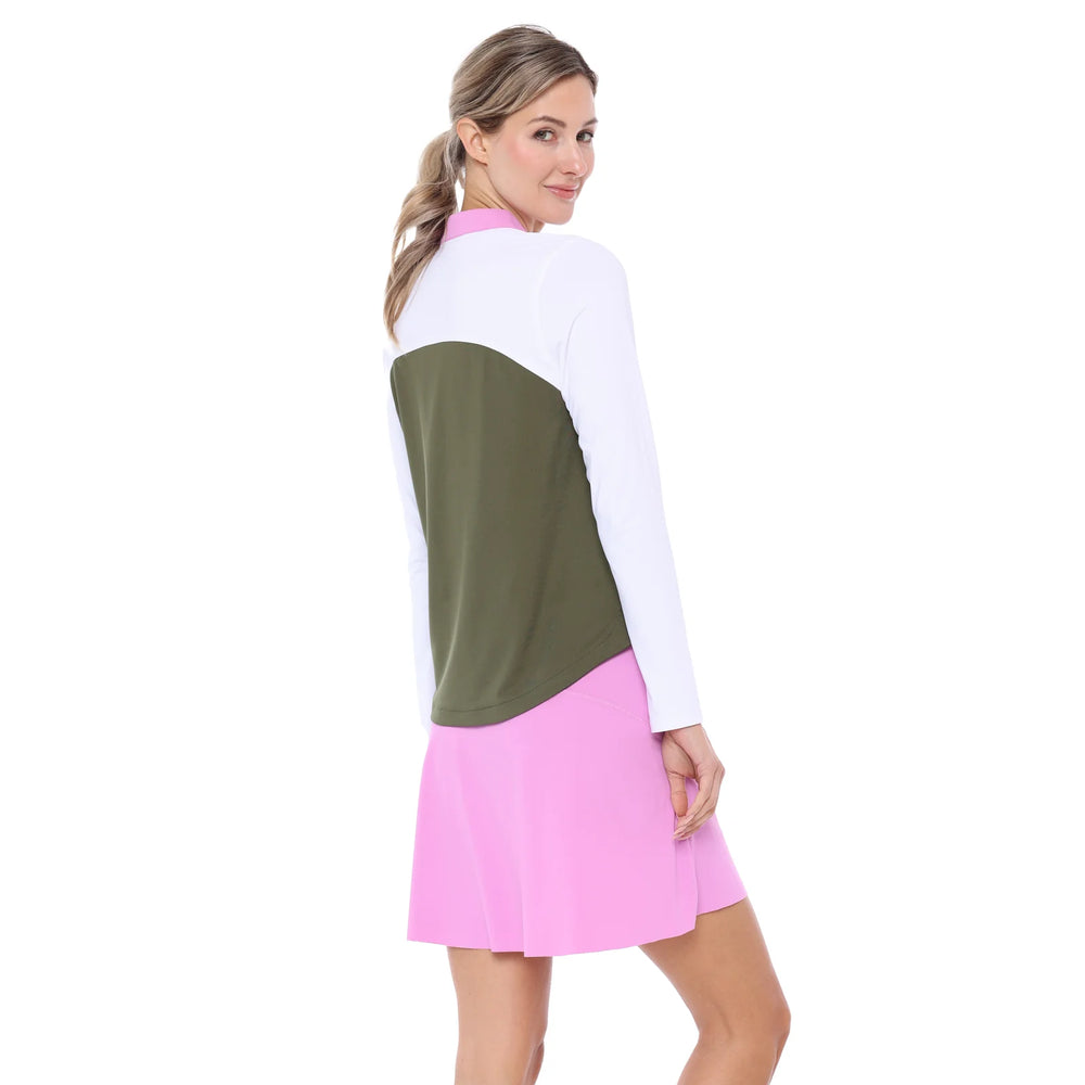 Belyn Key Emmy Long Sleeve - Olive/Iris/Chalk - Skorzie
