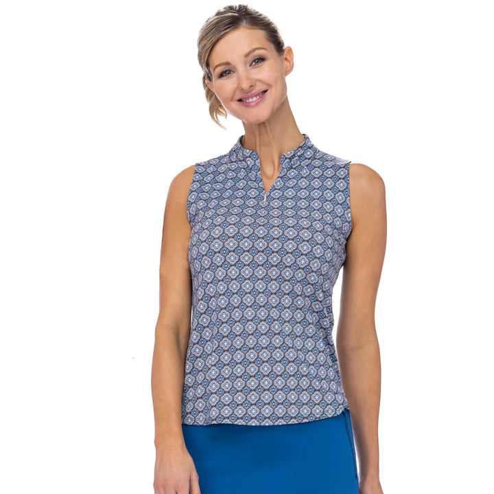 Belyn Key Evie Sleeveless - EDINBURGH TILE PRINT - Skorzie