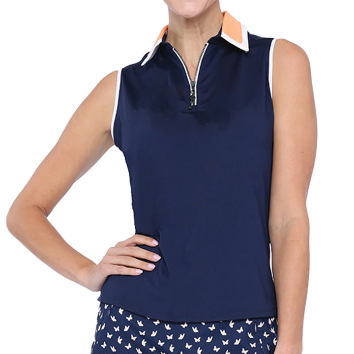 Belyn Key Tri Birdie Sleeveless - Ink/Cantaloupe/Chalk - Skorzie