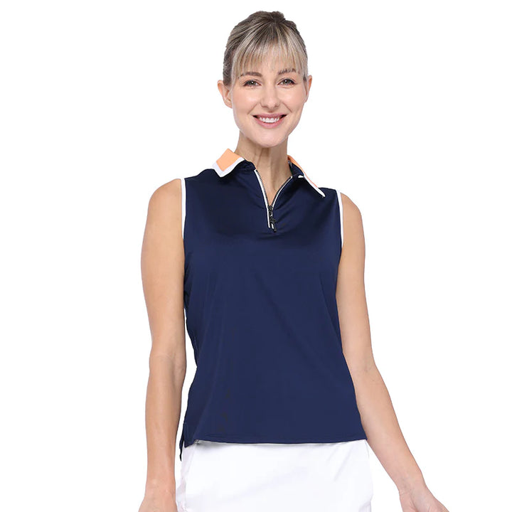 Belyn Key Tri Birdie Sleeveless - Ink/Cantaloupe/Chalk - Skorzie