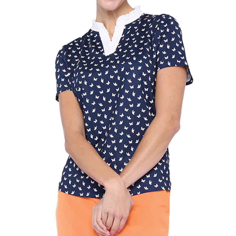 Belyn Key Stacy Short Sleeve - Butterfly Print - Skorzie