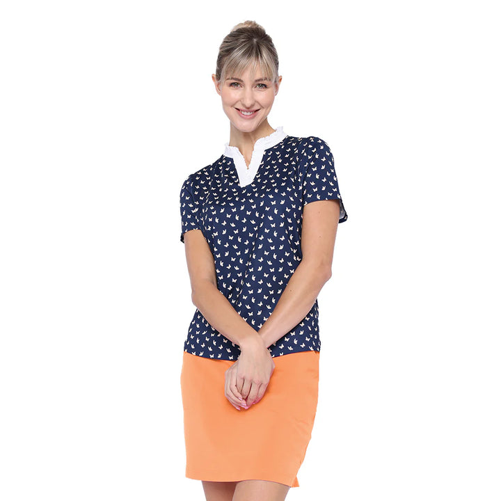 Belyn Key Stacy Short Sleeve - Butterfly Print