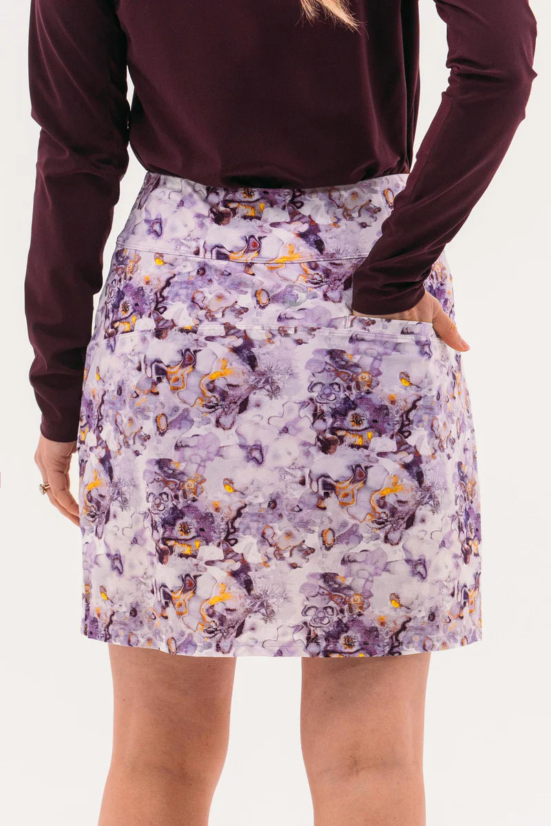 Foray Golf Floral Tie Dye 17" Skirt - Skorzie