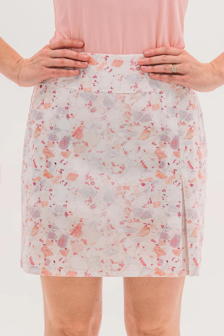 Foray Golf Inverted Pleat 17" Skirt - Terrazzo Print - Skorzie