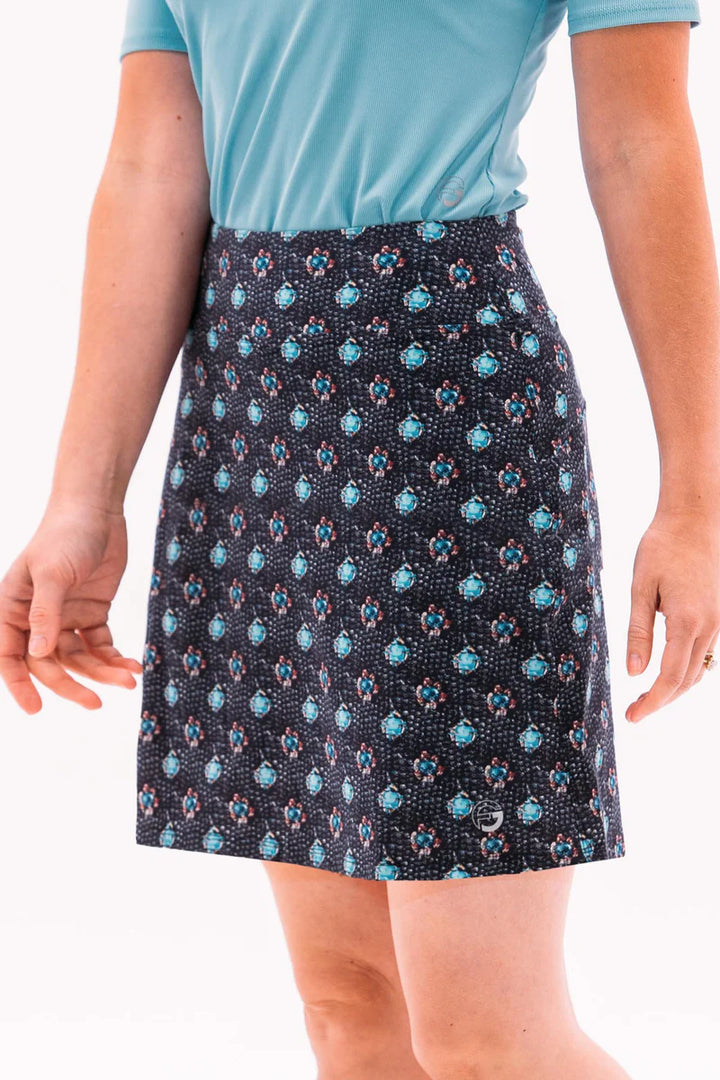 Foray Golf Lux Jewel Print 17" Skirt - Skorzie