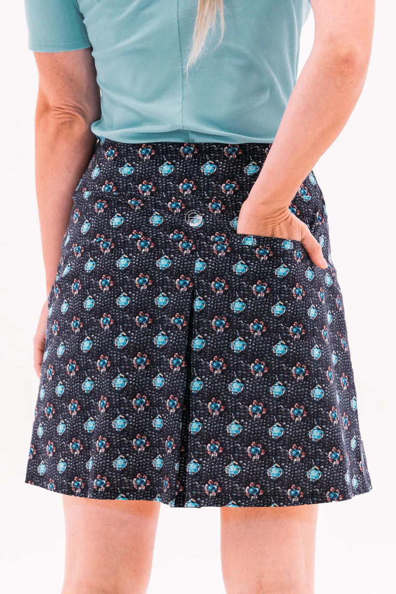 Foray Golf Lux Jewel Print 17" Skirt - Skorzie