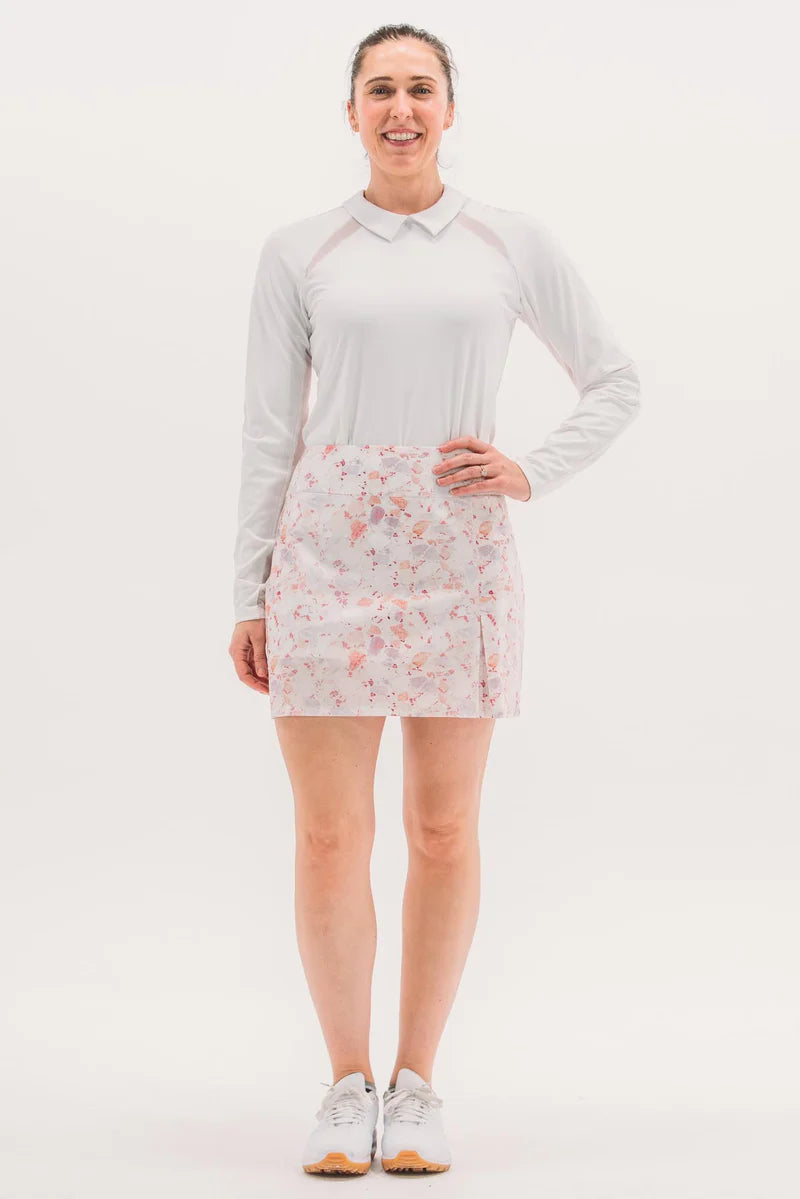 Foray Golf Inverted Pleat Skirt (15.5") - Terrazzo Print - Skorzie
